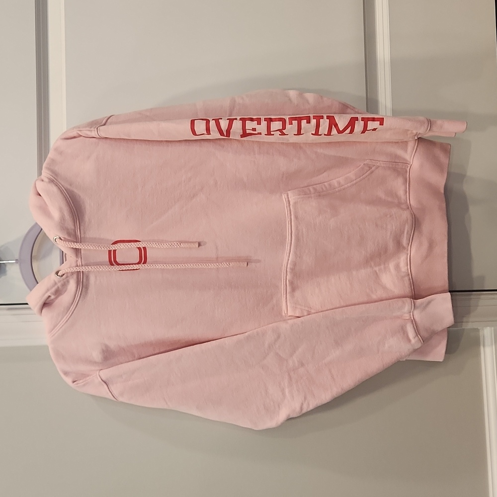 Overtime classic hoodie pink size small